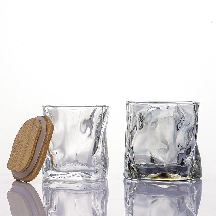 Wholesale Creative Irregularly Shaped 180ml Transparent Color Home Decoration Beer Glasses Glass Cup for Drinking