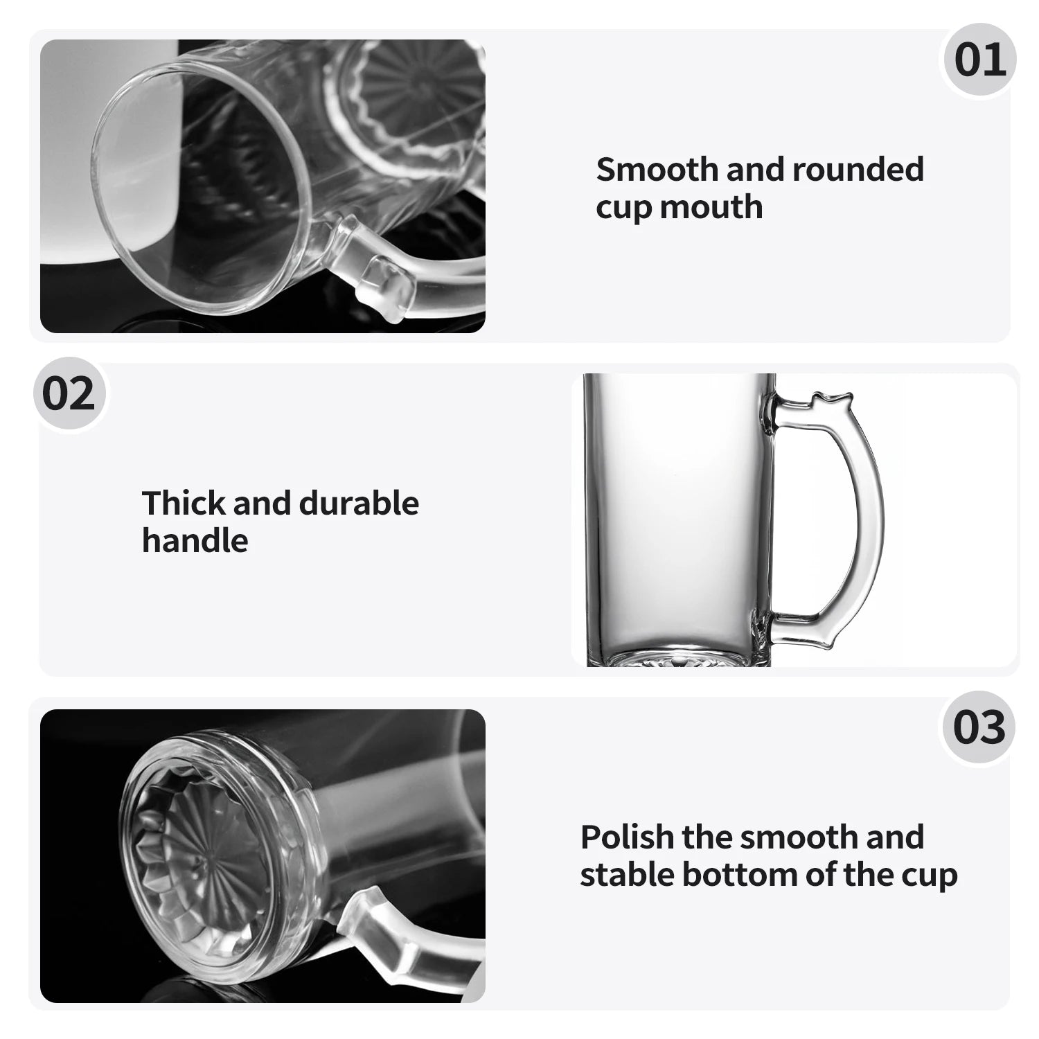 Spain In Stock 16oz Glass Beer Mugs Ready For Custom Heat Transfer Printed Logo And Pattern Design With High Quality Material