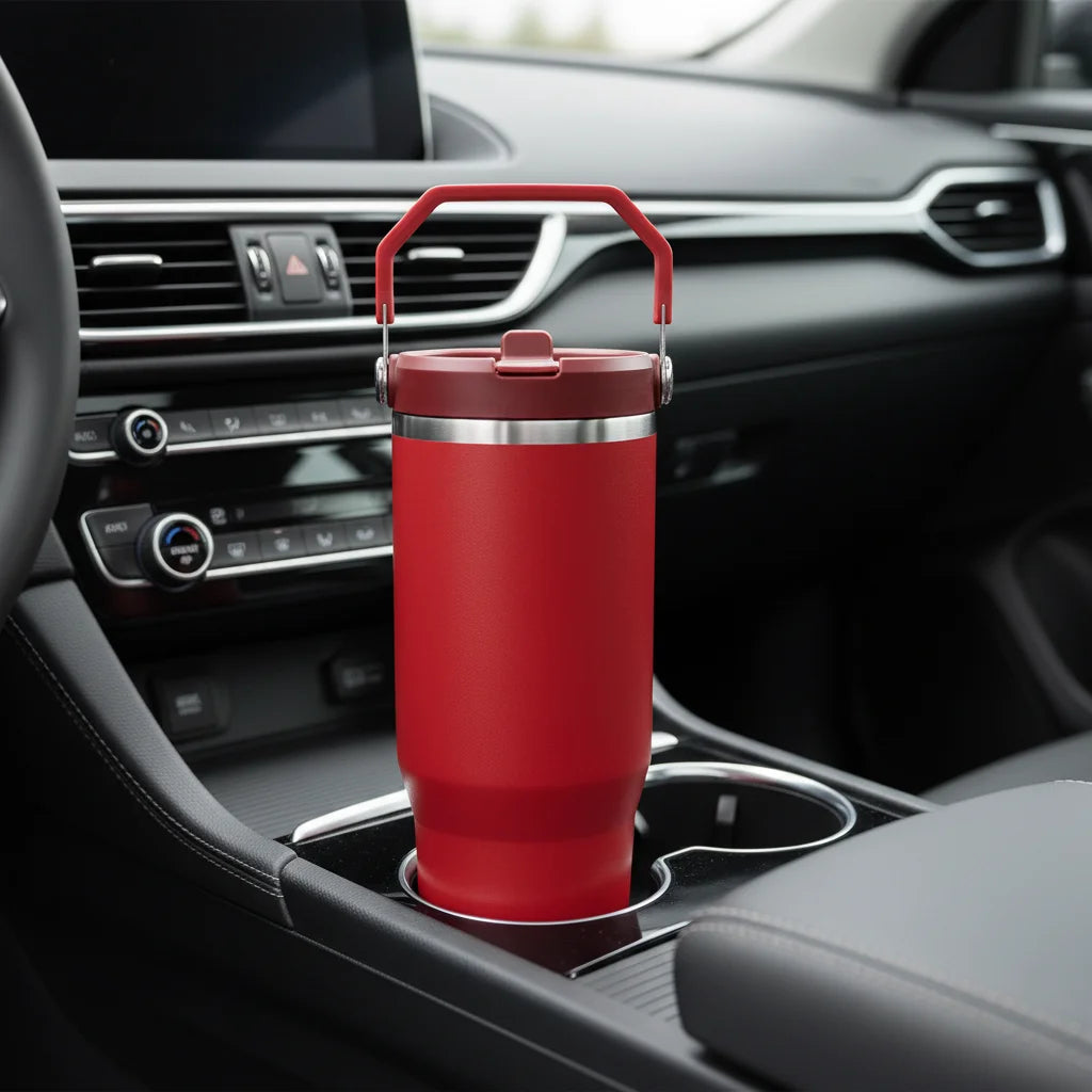 Top Ranking Eco-Friendly 20oz & 30oz Stainless Steel Tumbler Double-Wall Flip Straw Insulated Travel Mug Tumbler with Handle