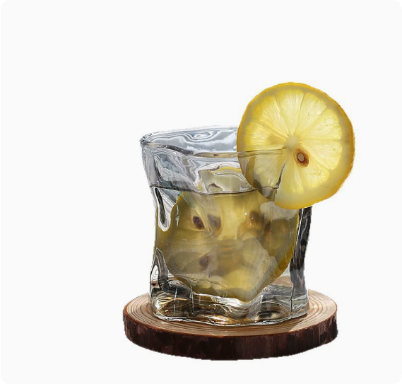 Creative Irregularly Shaped Transparent Colored Beer Glass — Artistic Drinkware for Home Decor & Gifting