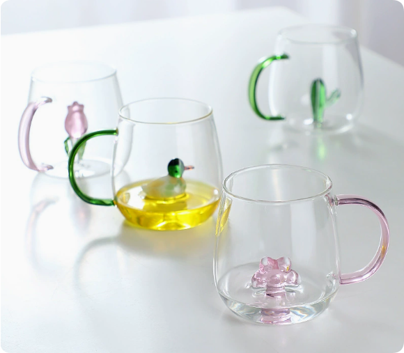 High-Borosilicate Heat-Resistant Glass Wine Cup | Classic Coral Reef Pattern Transparent Glassware | Eco-Friendly Packaging — Creative Home Red Wine Glass